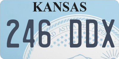 KS license plate 246DDX