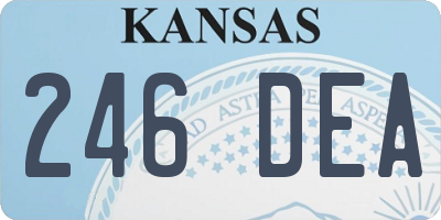 KS license plate 246DEA