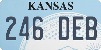 KS license plate 246DEB
