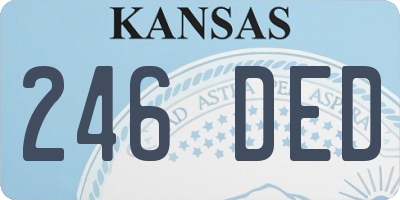 KS license plate 246DED