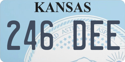 KS license plate 246DEE