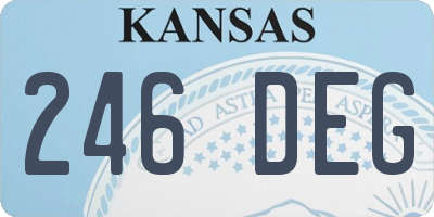 KS license plate 246DEG
