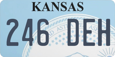 KS license plate 246DEH