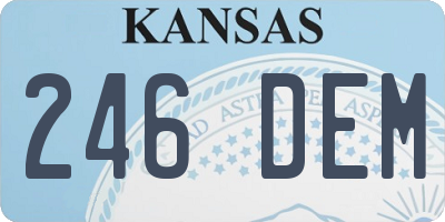 KS license plate 246DEM
