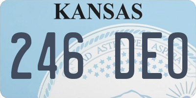 KS license plate 246DEO