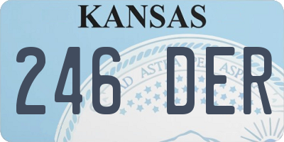 KS license plate 246DER
