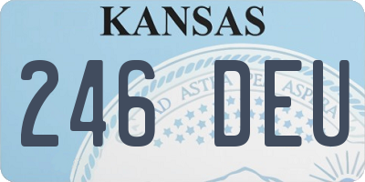 KS license plate 246DEU