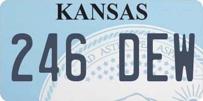 KS license plate 246DEW