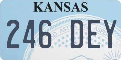 KS license plate 246DEY