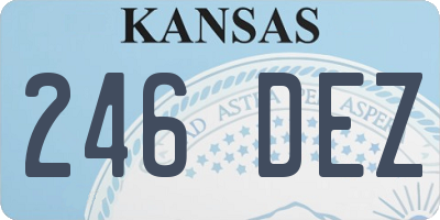 KS license plate 246DEZ