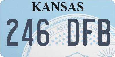 KS license plate 246DFB