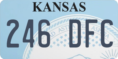 KS license plate 246DFC