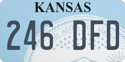 KS license plate 246DFD