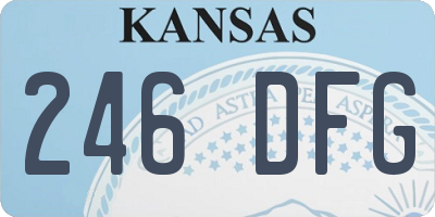 KS license plate 246DFG