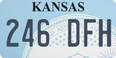KS license plate 246DFH