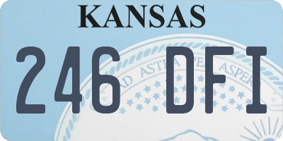 KS license plate 246DFI