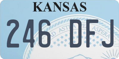 KS license plate 246DFJ