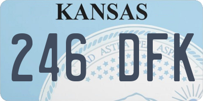 KS license plate 246DFK