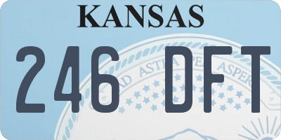 KS license plate 246DFT