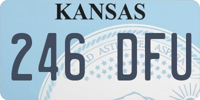 KS license plate 246DFU
