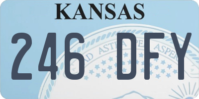 KS license plate 246DFY