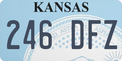 KS license plate 246DFZ