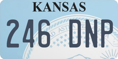 KS license plate 246DNP