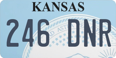 KS license plate 246DNR