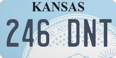 KS license plate 246DNT
