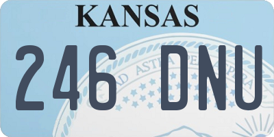 KS license plate 246DNU