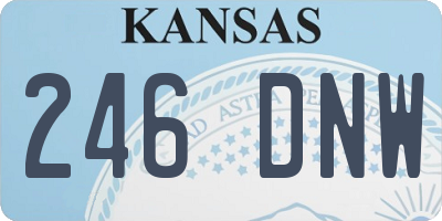 KS license plate 246DNW
