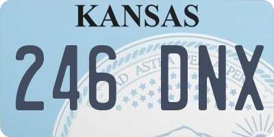 KS license plate 246DNX