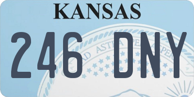 KS license plate 246DNY