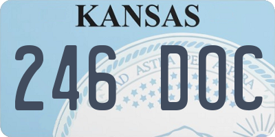 KS license plate 246DOC