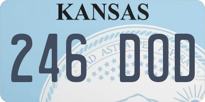 KS license plate 246DOD
