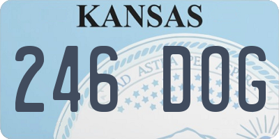 KS license plate 246DOG