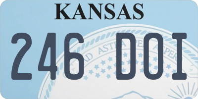 KS license plate 246DOI