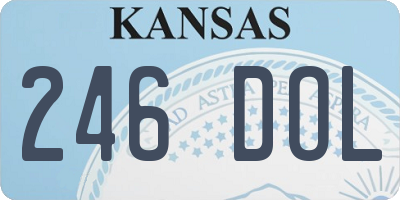 KS license plate 246DOL