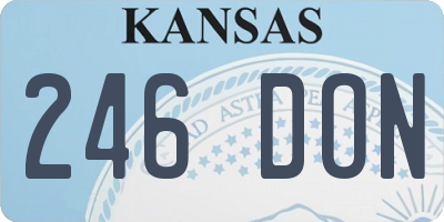 KS license plate 246DON