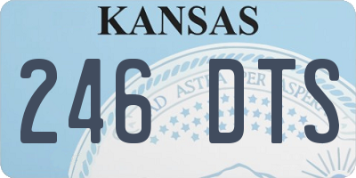 KS license plate 246DTS