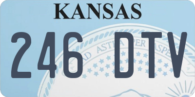 KS license plate 246DTV