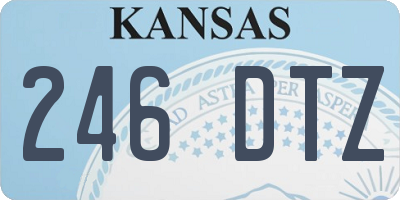 KS license plate 246DTZ