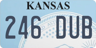 KS license plate 246DUB