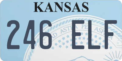 KS license plate 246ELF