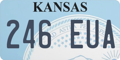 KS license plate 246EUA