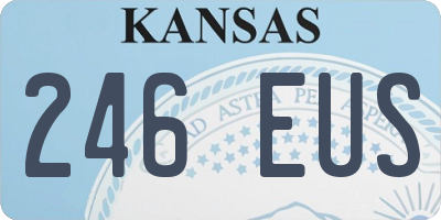 KS license plate 246EUS