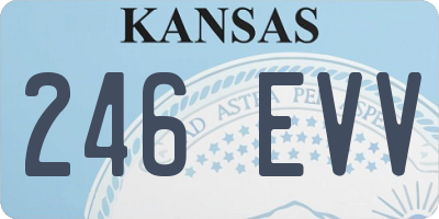 KS license plate 246EVV