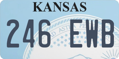 KS license plate 246EWB