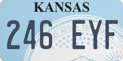 KS license plate 246EYF
