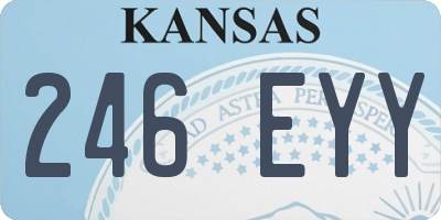 KS license plate 246EYY